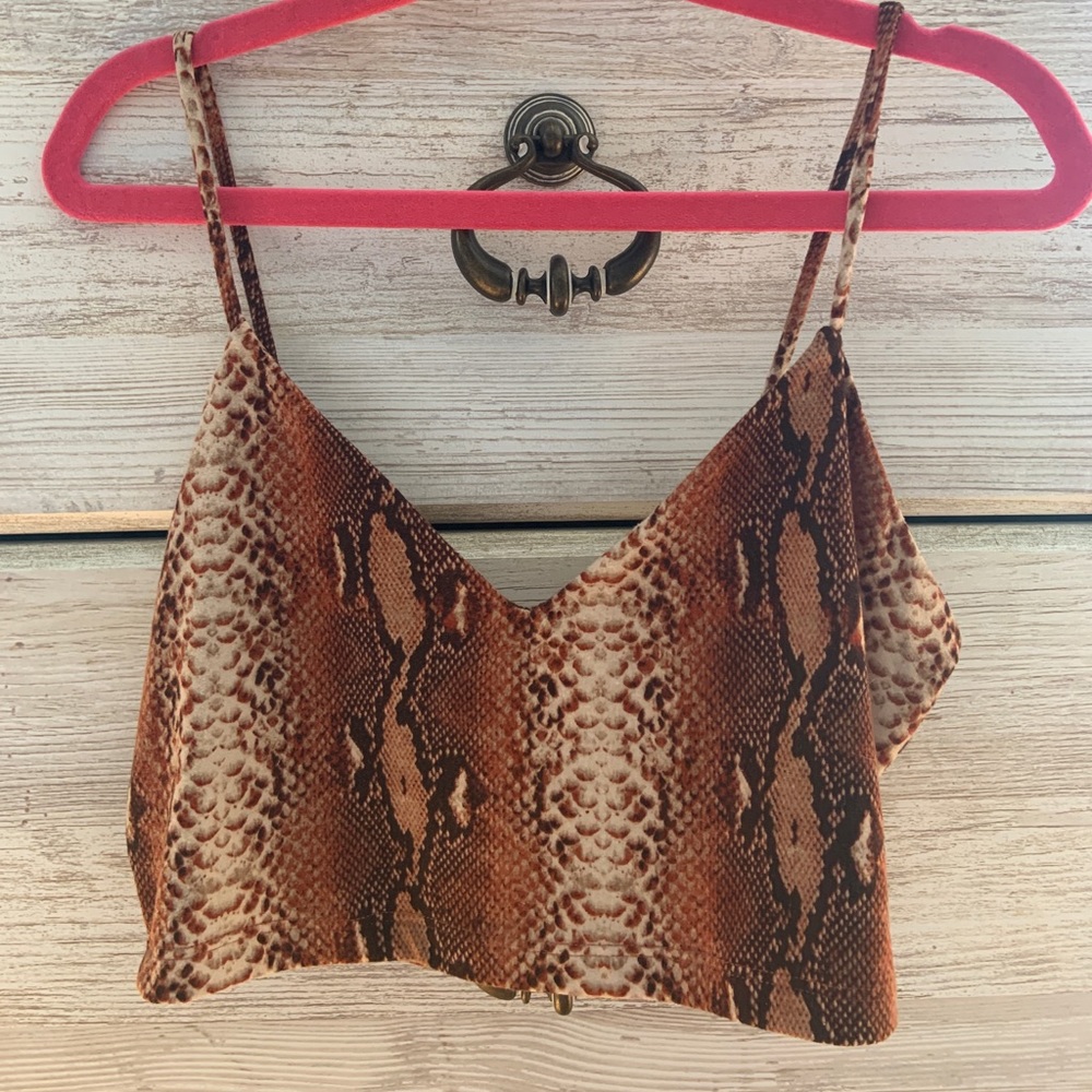 snake skin crop top